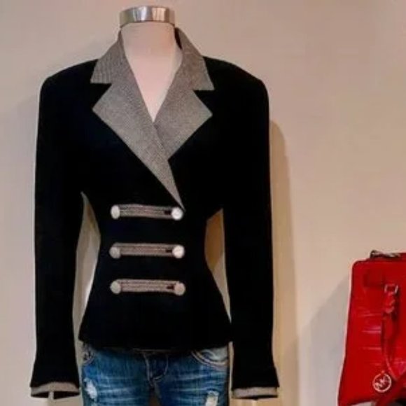 💥STUNNING!💥 Vintage Wool Military Double Breasted Blazer